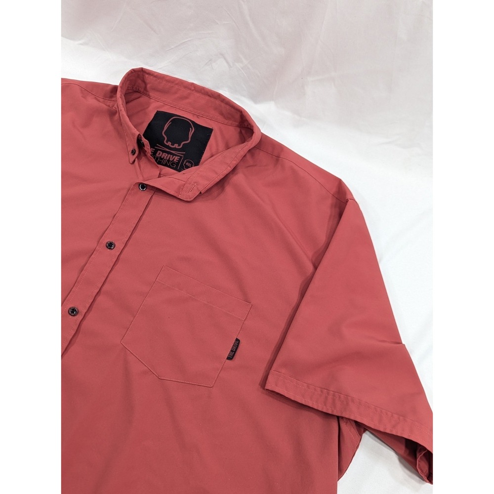 The Drive‎ Clothing Shirt Mens 4XL Pepto Pink Button Up Short Sleeve Casual
